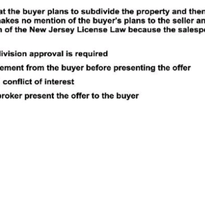 New Jersey Real Real Estate Exam Questions