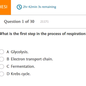 HESI A2_Chamberlain Biology Section