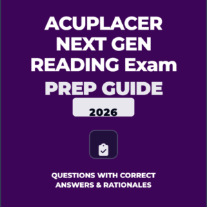 ACUPLACER NEXT GEN READING Exam 2 S26