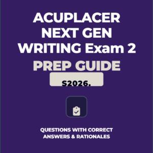 ACUPLACER NEXT GEN WRITING Exam 2 S26