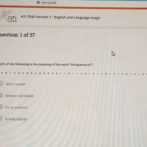 ATI TEAS Version 7. English & Language Usage. July 2026