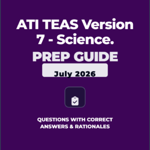 ATI TEAS Version 7 - Science. July 2026