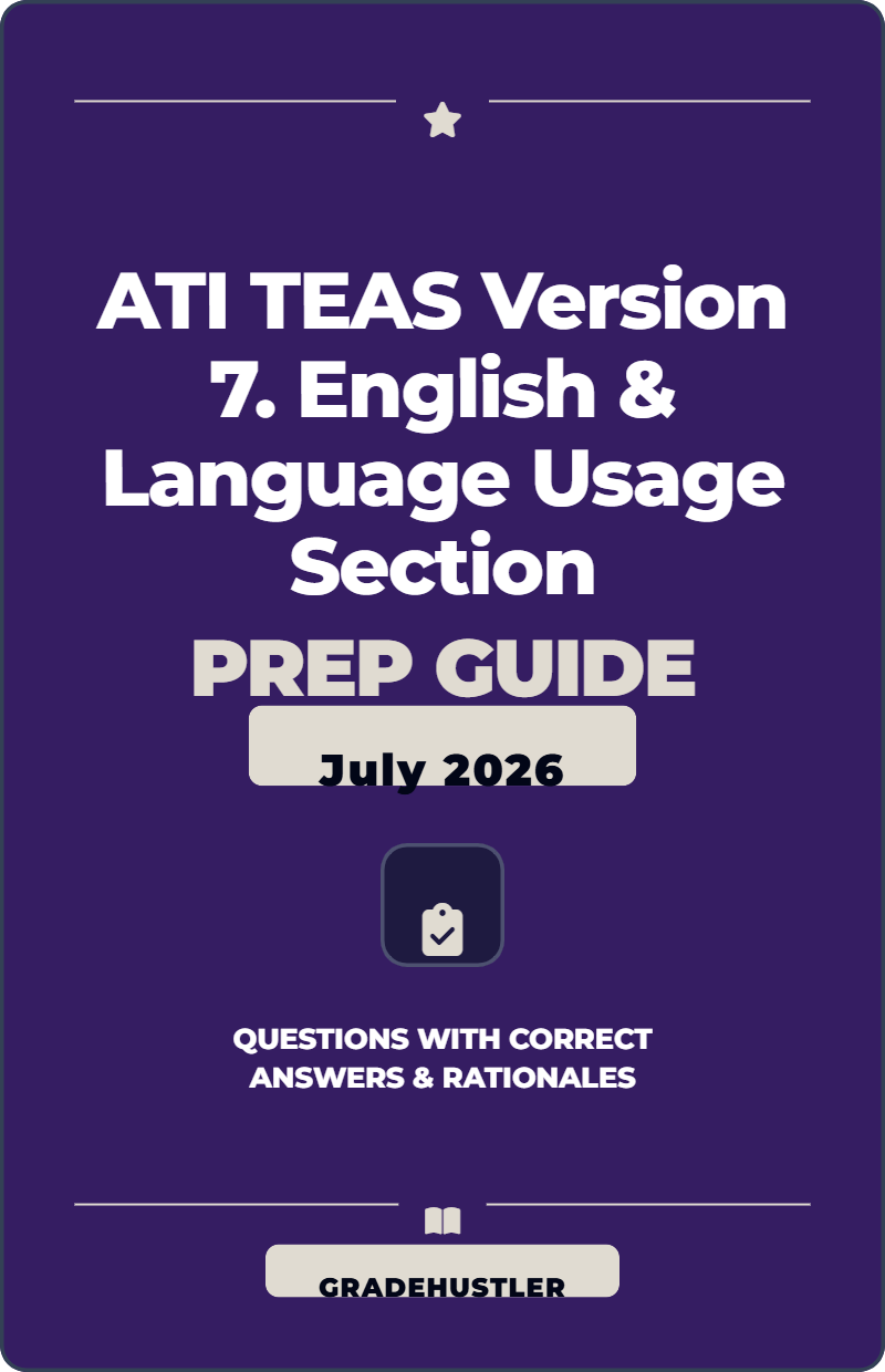 ATI TEAS Version 7. English & Language Usage. July 2026