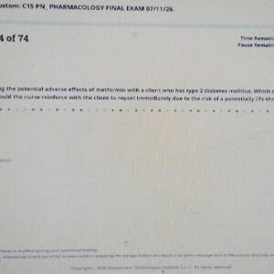 C15PN PHARMACOLOGY FINAL EXAM