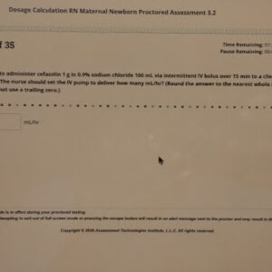 Dosage Calculation RN Maternal Newborn