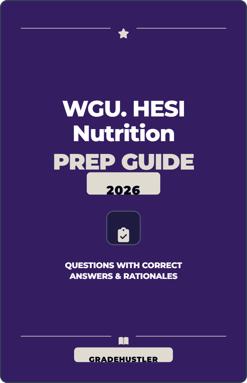 WGU. HESI Nutrition